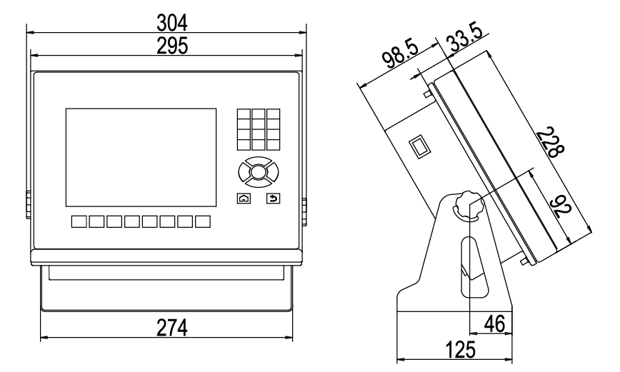 XK3190-DS9称重仪表外形尺寸